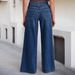 Women's Clothing Fashion Jeans Loose Wide Leg Comfortable Stretch Denim Pants High Quality Fashionable Casual_mkmklike.com