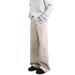 Men's Clothing Vintage Washed Cotton Straight Leg Jeans For Men And Women - Relaxed Fit, High Waist, Clean Aesthetic (Beige, S/M/L/XL)_mkmklike.com