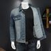 Loom Europe Station 2023 Autumn New Trendy Washed Vintage Casual Denim Jacket Men's Turn-Down Collar Top_mkmklike.com
