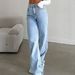 High-Waisted Wide-Leg Jeans For Women - Casual Stretch Denim Pants With Pockets (Light Blue, Dark Blue) - XS To 6XL_mkmklike.com