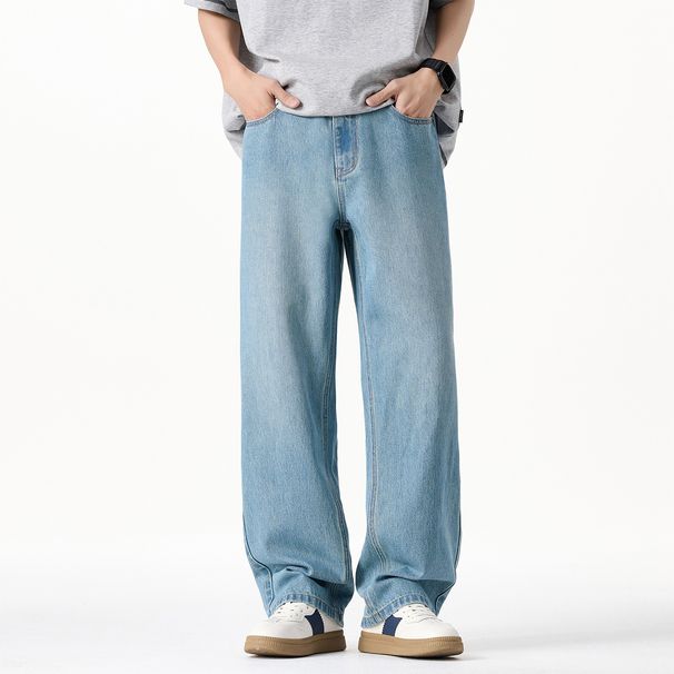 Men's Clothing Men's New Spring Casual Loose Fit Jeans American Retro Style Trendy Straight Leg Long Pants For Formal & Casual_mkmklike.com