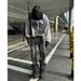 Men's Clothing High Street Style Jeans Trendy Heavy Duty Ripped Motorcycle Style Slightly Flared Trousers_mkmklike.com