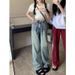 Plus-size Loose-fitting American Retro Straight-leg Jeans For Women, Autumn Wear, High-waisted, Slimming, Stylish_mkmklike.com