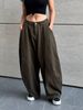 K Retro Style Floor Hugging Curved Knife Loose Casual Wide Leg Jeans_mkmklike.com