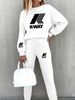 Women's Fashion Street Printed Sweatshirt Set_mkmklike.com