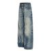 Unisex High Quality Denim Jeans High Street Retro Style Whiskered Texture Design Loose Straight Leg For Men_mkmklike.com