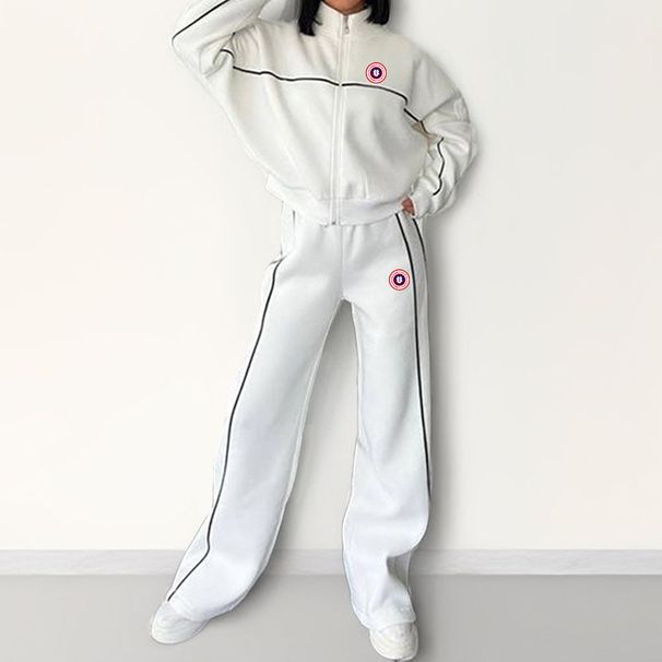 Women's Casual Fashion Street Style Sports Sweatshirt Two-piece Set Cotton Comfortable Denim Outfit_mkmklike.com