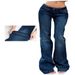 Spring 2027 Fashion European-USA Style Hottie Washed Jeans Women Cotton Mid Waist Slim-Fit Elasticity Denim Bell-Bottoms_mkmklike.com