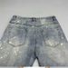 Vintage Light Wash Distressed Wide Leg Jeans, Men's American High Street Loose Straight Ripped Denim Pants Streetwea_mkmklike.com