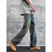 Nordmann Men's Ripped Jeans American High Street Retro Casual Spring Autumn Loose Straight Vibe Style Design Pants_mkmklike.com