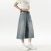 American Retro Washed Cropped Jeans For Men, Summer Casual Versatile Sporty Loose Wide-leg Straight Shorts_mkmklike.com