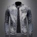 2025 European-USA Style Fashion Cowboy Outerwear Men's Lapel Long Sleeve Casual Vintage Zipper Motorcycle Denim Jacket M-4XL_mkmklike.com