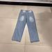 Men's Slim Straight Washed Grey Denim Jeans – High Waist Casual Workwear Pants With Vintage Finish_mkmklike.com