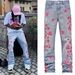 Men's Straight Leg Jeans - Classic Cotton Denim Pants With Embroidery Detail, Streetwear Style, Non-Stretch, Mid-Rise Fit (28-36, Light Blue & Black)_mkmklike.com