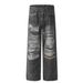Unique High Street 3D Digital Direct Print Distressed Printed Jeans Men's Trendy Brand Washed Wide-Leg Straight Long_mkmklike.com