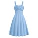 Women's Clothing retro Hepburn style sling halter neck dual use solid color slim dress_mkmklike.com