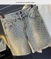 Spring Fashion Casual Retro Men's Denim Shorts High Waist Straight Loose Fit Versatile Distressed Scratched Jeans_mkmklike.com