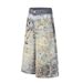 Men's Faux Two Piece Digital Print Denim Shorts Hip Hop Trend Loose Straight Leg mid Waist Black Blue Cotton Machine Washable_mkmklike.com