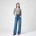 High-quality Vintage Straight-leg Jeans For Women, 2025 Spring New Style, High-waisted, Loose, Wide-leg, Four-way_mkmklike.com