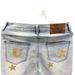 Men's Star-Print Denim Shorts Vintage American Style Distressed Casual Summer Light Blue Wash 5 Inch Size 28 to 36_mkmklike.com