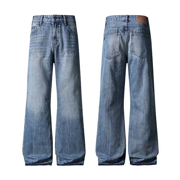 Men's High Street Bootcut Jeans – Vintage Washed Relaxed Fit Denim Pants With Slight Flare (S-XXXXL)_mkmklike.com
