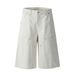 Men's Clothing Shorts Men's High Street Vibe Multi Pocket Workwear Wide Leg Straight Leg Raw Edge Design Loose Shorts_mkmklike.com