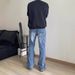 Men's Clothing American Street Style Washed Denim Jeans Floor Length Men's Streetwear Drop-Cut Jeans – Washed Blue Denim Pants With Stretch (S-3XL)_mkmklike.com