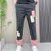 Autumn New Loose Jeans Straight-Leg Cool Color Block Harem Colorful Patched Cropped Pants_mkmklike.com
