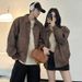 American Retro PU Leather Men, Loose Fit, High Street Style, Melard Collar, Baseball Jacket, Couple's Jacket For Spring_mkmklike.com