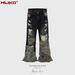 Men's Clothing Distressed Hole Design Men's And Women's Jeans Flared Wide Leg Pants_mkmklike.com