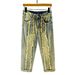 Men's Luxury Vintage Color Denim Jeans Workwear Style Frayed Edges Patchwork Retro Washed Distressed Trendy Versatile Trousers_mkmklike.com