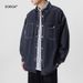 Denim Shirt Men's Long Sleeves Can Be Worn In All Seasons, Loose American Casual Shirt Youth Retro Simple Jacket Men's Tide Six_mkmklike.com