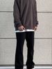 Men's Black Flared Jeans – High-Street Slim Fit Retro Bootcut Pants (S-3XL, Stretch Comfort, 90s Revival Style)_mkmklike.com