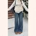 Vintage Blue Flannel-Lined Jeans For Women – High-Waisted Straight-Leg Wide Pants For Plus Size & Pear Shape (S-XXL, Retro Wash)_mkmklike.com