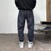 Men's Heavyweight Washed Casual Retro Jeans Harem Straight Leg Loose Fit Trendy High Street Tapered Pants Mid Waist Cotton_mkmklike.com