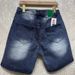 Men's Vintage Washed Denim Shorts - Retro Straight Fit, 80% Cotton For Summer Casual Wear (Lake Blue, Sizes 31-36)_mkmklike.com