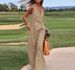 Women's Clothing Summer New Cotton And Linen Sleeveless Vest Vest Trousers Two Piece Suit Female Casual Fashion Suit_mkmklike.com