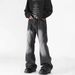 Splicing Jeans Men's 2025 Spring And Autumn New American Fashion Brand Gradient Washed Loose Straight Leg Casual Pants_mkmklike.com