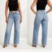 Women's Relaxed Fit Straight Leg Jeans - Mid-Rise Stretch Denim Pants In 6 Length/Color Options (Dark Blue/Light Blue Regular/Short/Long)_mkmklike.com