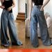 Women's Washed Blue Wide Leg Jeans Loose Straight Slimming Casual Pants European American Style_mkmklike.com