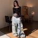 Men's Clothing Retro High Street Hot Girl Ripped Jeans For Women New Loose Mopping Slim Straight Trousers_mkmklike.com