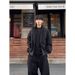 Black American Style Flight For Men, Cool And Handsome Tough Guy Coat, Oversized Three-Proof Stand Collar Baseball_mkmklike.com