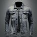 Loom Slim Fit Retro Korean Version Denim Spring Autumn European Venom Motorcycle Men's American Style Trendy Jacket_mkmklike.com