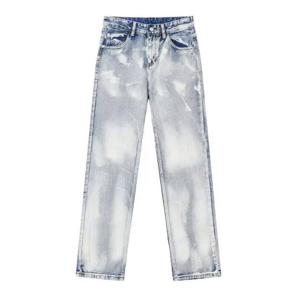 Men's Clothing New Fashion Brand Retro Jeans Men Straight Loose Washed Tie Dye Zipper Casual Pants Women_mkmklike.com
