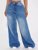 Vintage Washed Y2K Baggy Jeans For Women - High Waist Wide Leg Denim Pants, 100% Cotton Comfort Fit_mkmklike.com