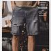 Men's Ripped Denim Shorts Trendy Brand Plus Size Loose Fit Straight Leg Five Point Summer Riding Breeches_mkmklike.com