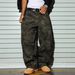 Men's Clothing Street Style Casual Ripped Multi Pocket Cargo Wide Leg Camouflage Jeans_mkmklike.com