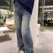 High Waist Straight Leg Jeans With Rhinestone Details - Slimming Casual Denim Pants For Women_mkmklike.com
