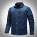 Pulse TB Vintage Cotton Denim Long Sleeve European And American Men's Shirt_mkmklike.com