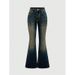 Women's High-Waisted Flared Jeans Heavy Embroidery European American Style Distressed Cross Border Exclusive Denim_mkmklike.com